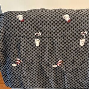 Nicole Miller Graphic Coffee Cup Pattern Scarf/Wrap